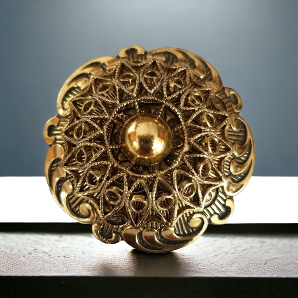 Vintage Jewelry - Vintage Mid Century West Germany Gold Tone Scarf Clip